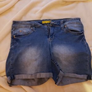 Light blue jean shorts